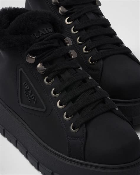 prada nylon lace up booties|Black Nylon Lace.